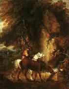 Thomas Gainsborough Wooded Landscape with Mounted Drover oil painting picture wholesale